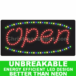 LED Lighted Flashing Open Sign