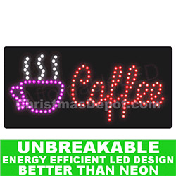 LED Flashing Lighted Coffee Sign