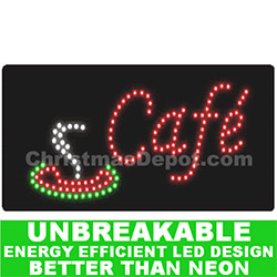 LED Flashing Lighted Cafe Sign
