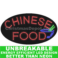 LED Flashing Lighted Chinese Food Sign