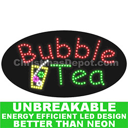 Flashing LED Lighted Bubble Tea Sign