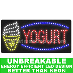 Flashing LED Lighted Yogurt Sign