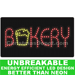 Flashing LED Lighted Bakery Sign