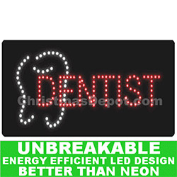 Flashing LED Lighted Dentist Sign
