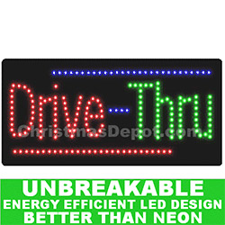 Flashing LED Lighted DriveThrough Sign