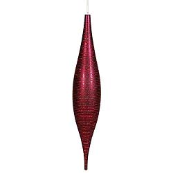 Christmastopia.com - 22 Inch Red Matte Glitter Skinny Drop Ornament