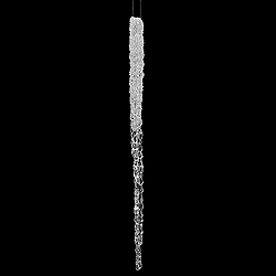 22 Inch Clear Glitter Icicle Ornament 2 per Set