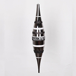 Christmastopia.com - 22 Inch Chrome Zebra Shiny Glitter Drop Ornament