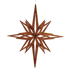 32 Inch 3D Copper Iridescent Glow Glitter Star Christmas Ornament