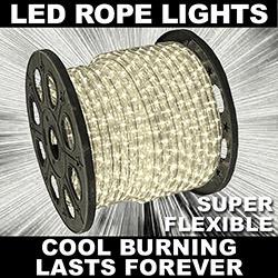 Christmastopia.com - 150 Foot LED Cool White Rope Lights 3 Foot Segments