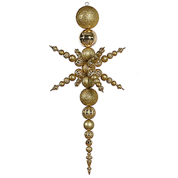 Jumbo Gold Snowflake Finial Assorted Finishes Mardi Gras 