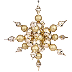 39 Inch Gold Shiny Glitter Radical Snowflake Mardi Gras 