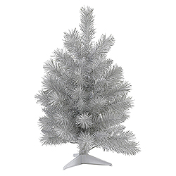 3 Foot Silver White Pine Artificial Christmas Tree Unlit