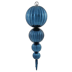 Christmastopia.com - 26 Inch Sea Blue Shiny Pumpkin Finial Christmas Ornament Shatterproof UV