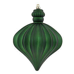 5.5 Inch Emerald Shiny And Matte Onion Ornament