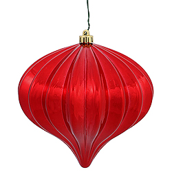 Christmastopia.com 5.7 Inch Red Shiny Onion Ornament 3 per Set