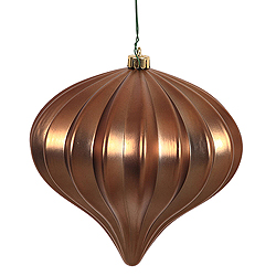 5.7 Inch Mocha Matte Onion Ornament 3 per Set