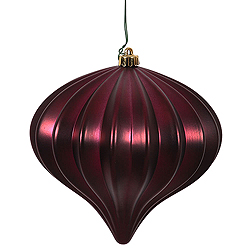 Christmastopia.com 5.7 Inch Wine Matte Onion Ornament 3 per Set