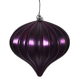 Christmastopia.com 5.7 Inch Plum Matte Onion Mardi Gras Ornament 3 per Set