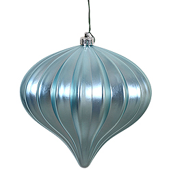 Christmastopia.com - 5.7 Inch Baby Blue Matte Onion Ornament 3 per Set