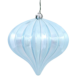 Christmastopia.com - 5.7 Inch Baby Blue Shiny Onion Ornament 3 per Set