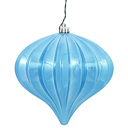 Christmastopia.com 5.7 Inch Sea Blue Shiny Onion Ornament 3 per Set