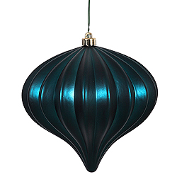 Christmastopia.com - 5.7 Inch Midnight Green Matte Onion Ornament 3 per Set