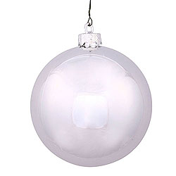 2.75 Inch Silver Shiny Round Ornament 12 per Set