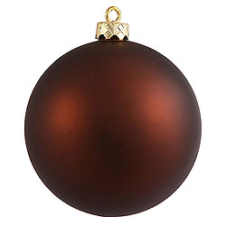 Christmastopia.com 2.75 Inch Mocha Matte Round Ornament 12 per Set