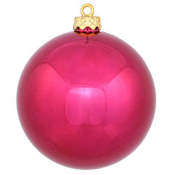 Christmastopia.com 2.75 Inch Wine Shiny Round Ornament 12 per Set