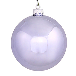 Christmastopia.com - 2.75 Inch Lavender Shiny Finish Round Christmas Ball Ornament Shatterproof UV 6 per Set