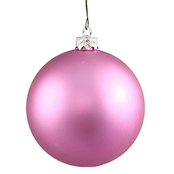 Christmastopia.com 3 Inch Orchid Pink Matte Finish Round Christmas Ball Ornament Shatterproof UV 4 per Set