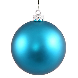 Christmastopia.com 3 Inch Turquoise Matte Round Ornament 12 per Set