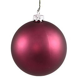 3 Inch Plum Matte Round Ornament 12 per Set