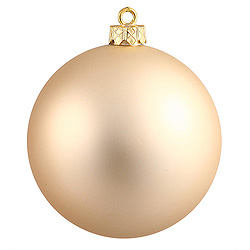 3 Inch Champagne Matte Round Ornament 12 per Set