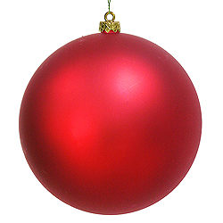 Christmastopia.com 4 Inch Red Shiny Round Ornament 6 per Set