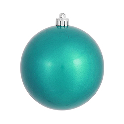 Christmastopia.com 4 Inch Turquoise Pearl Finish Round Christmas Ball Ornament Shatterproof 4 per Set