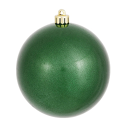 Christmastopia.com - 4 Inch Emerald Green Pearl Finish Round Christmas Ball Ornament Shatterproof 4 per Set
