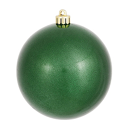 Christmastopia.com 4 Inch Emerald Green Pearl Finish Round Christmas Ball Ornament Shatterproof 4 per Set