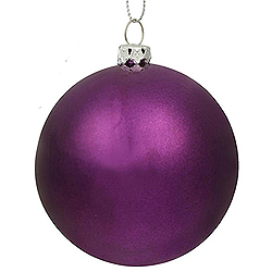 4.75 Inch Plum Pearl Finish Round Ornament