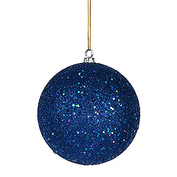 8 Inch Blue Sequin Round Ornament