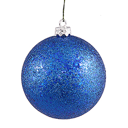 8 Inch Blue Sequin Finish Ornament
