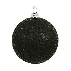 Christmastopia.com 8 Inch Black Sequin Round Ornament