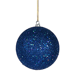 Christmastopia.com 10 Inch Blue Sequin Round Ornament