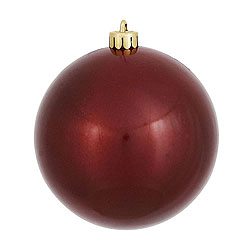 Christmastopia.com 10 Inch Burgundy Candy Round Ornament