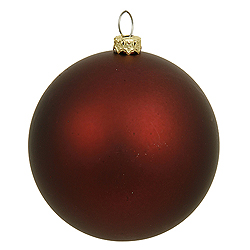 10 Inch Burgundy Matte Round Ornament