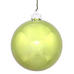 10 Inch Lime Shiny Round Ornament