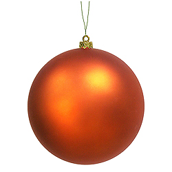Christmastopia.com - 10 Inch Burnish Orange Matte Round Ornament