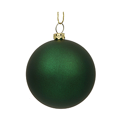 12 Inch Emerald Matte Round Shatterproof UV Christmas Ball Ornament