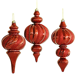 10 Inch Burgundy Finals Assorted Finishes 3 per Set